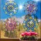 Diamond Art Stained Glass Window Clings with Diamond DIY Pen, 3 Pcs Mandala Window Stickers for Suncatchers, Diamond Art Kits for Adults